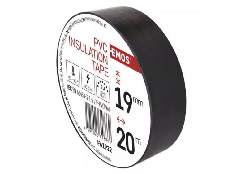 Taśma izolacyjna F61922 PVC 19mm/20m czarna EMOS