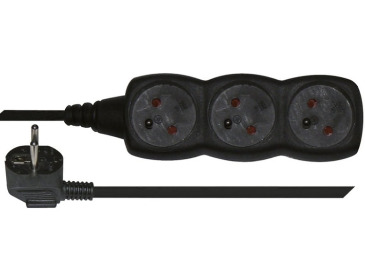 Przedłużacz PC0313 3 gniazda 3m czarny EMOS