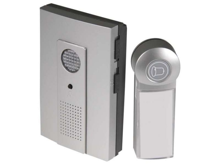 Dzwonek P5712 bezprzewodowy DC 98105 3×1,5V AA srebrny EMOS