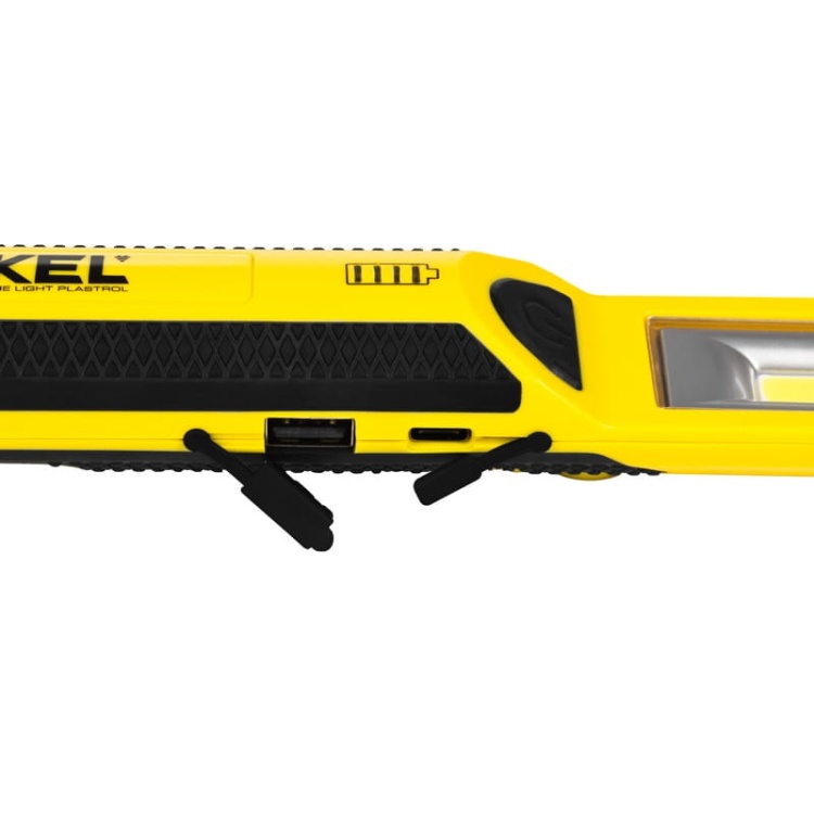 Latarka warsztatowa akumulatorowa LW-2PB (3.7V 260mAh-Li) LED COB 3W+1W z powerbankiem KEL