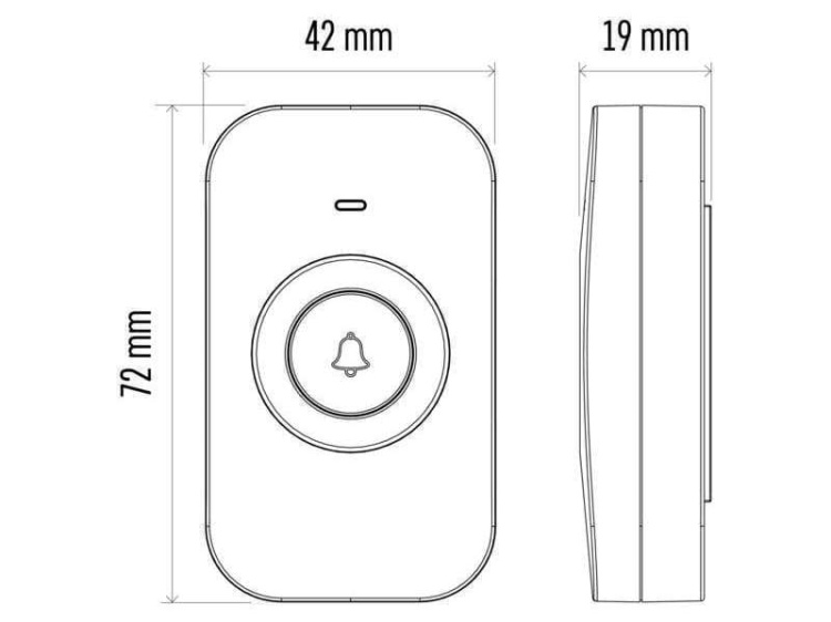 Przycisk P5728T czarny do dzwonka P5728 EMOS