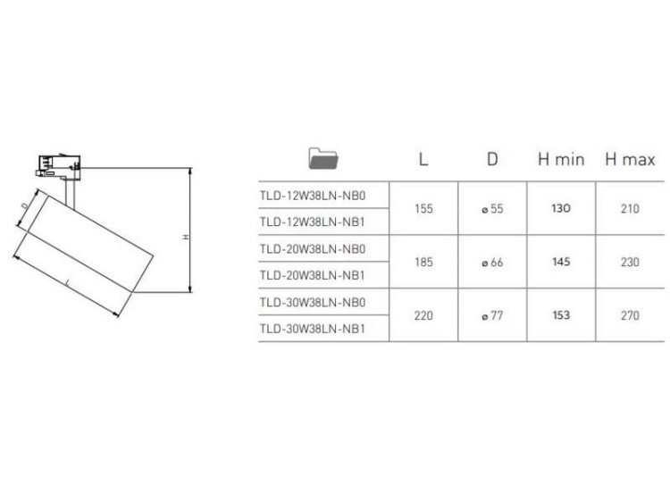 Reflektor LED T-LINE 12W 1100lm
