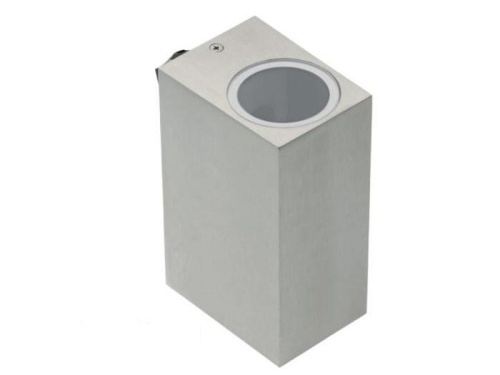 Oprawa ścienna dwukierunkowa TIAGO KW kwadratowa GU10 max.2x35W IP54 inox GTV