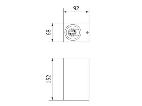 Oprawa ścienna dwukierunkowa TIAGO KW kwadratowa GU10 max.2x35W IP54 inox GTV