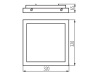 Plafoniera LED z czujnikiem ruchu TYBIA M 25W-NW-SE B 25W 4000K 2600lm czarna