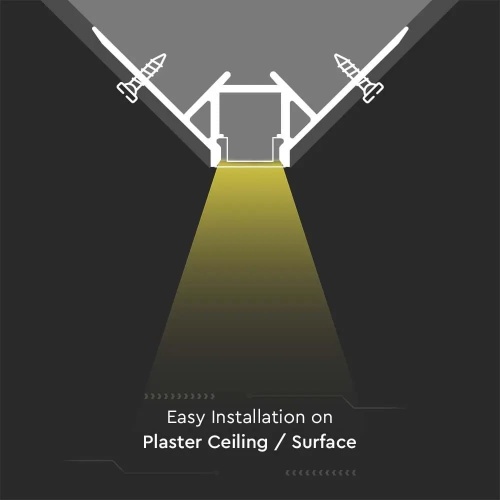 Profil LED narożny do zagipsowania.