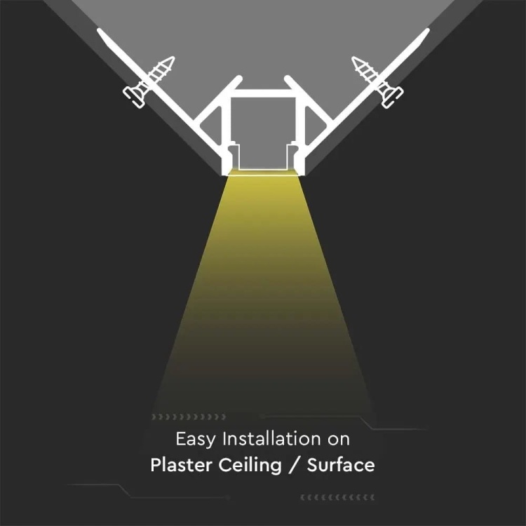 Profil LED narożny do zagipsowania.