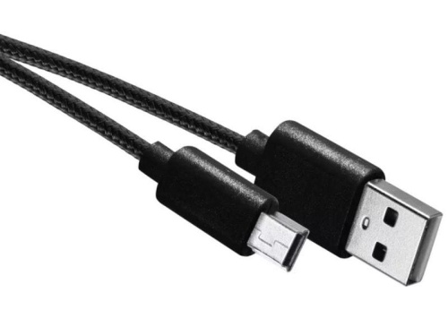 Przewód USB 2.0 wtyk A -wtyk mini B, 2m czarny SM7009BL