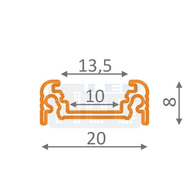 Profil LED SURFACE10 biały odcinki 1m i 2m TOPMET