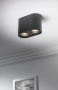 Oprawa sufitowa SENSO DUO GU10 okrągła czarna 83x165x110