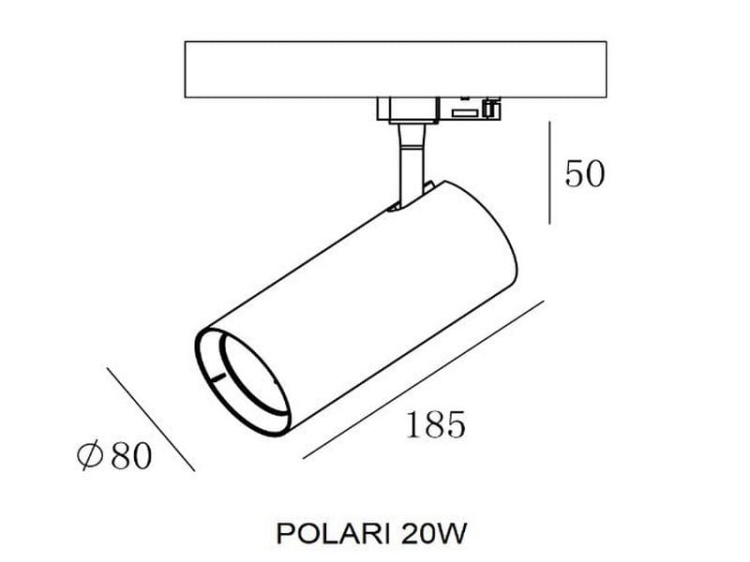 Reflektor POLARIS LED obudowa czarna 20W 3000K