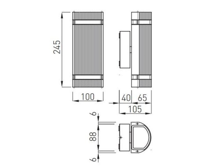 Oprawa ścienna dwukierunkowa SILVA