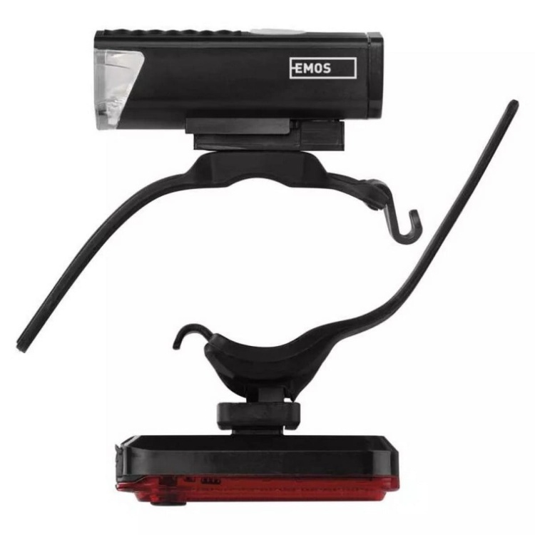 Ładowalne lampy rowerowe komplet przód + tył 90 lm EMOS P3923 rozpięte.jpg