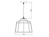 Lampa wisząca GOA 3550 E27 IP20 szara GTV