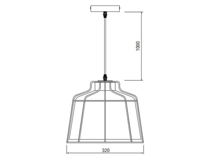 Lampa wisząca GOA 3550 E27 IP20 szara GTV