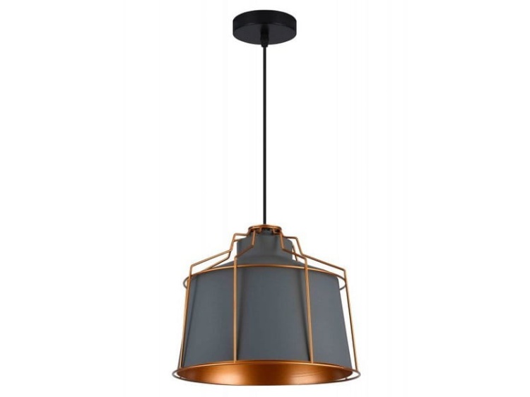 Lampa wisząca GOA 3550 E27 IP20 szara GTV