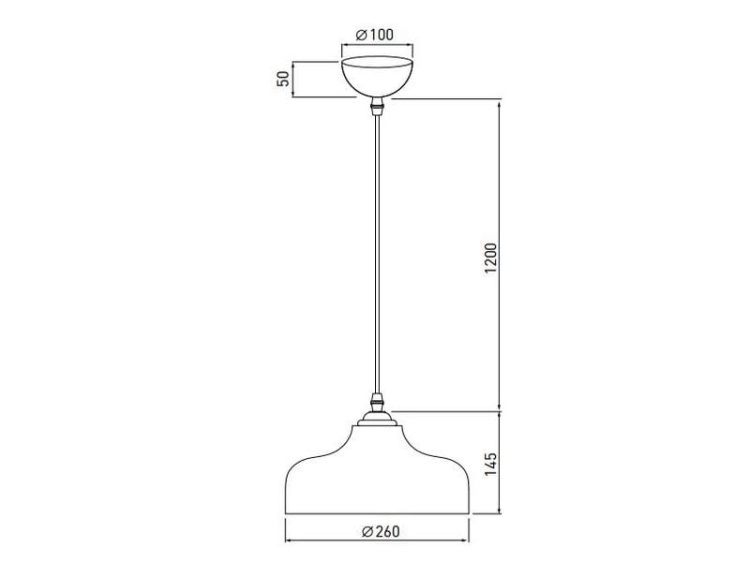 Lampa wisząca MARITE 7061 E27 IP20 czarna GTV