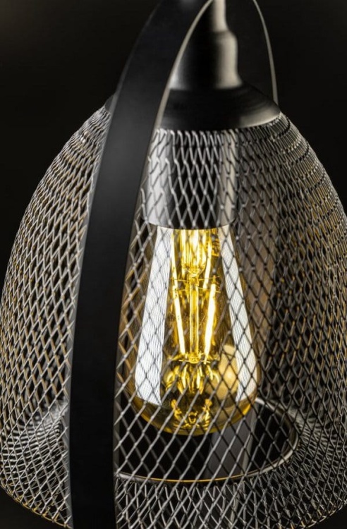 Lampa wisząca XALIS 2 7320 E27 IP20 śr. 30 cm czarna GTV