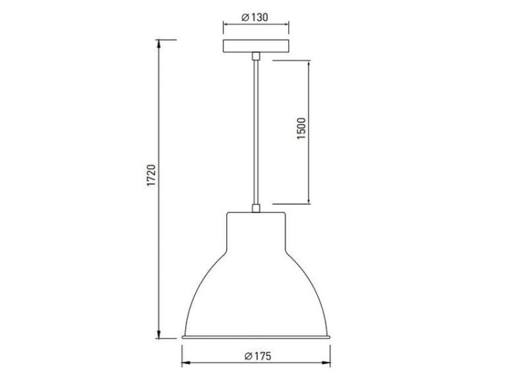 Lampa wisząca DANTE 2119 E27 IP20 czarna GTV