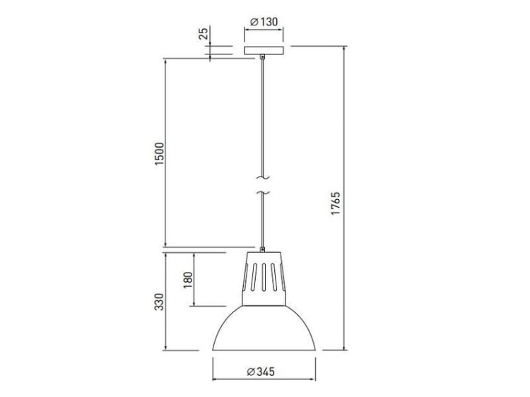 Lampa wisząca ARTEMIA L 2447 E27 IP20 szara GTV