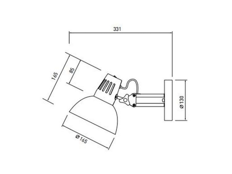 Kinkiet ścienny ARTEMIA 2195 E27 czarny GTV