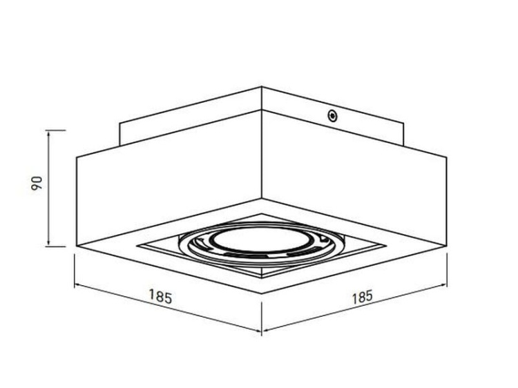 Oprawa sufitowa Loid 4632 IP20 GU10 ES111 pojedyncza biała GTV