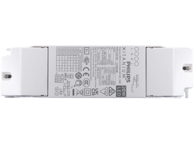 Zasilacz PHILIPS Xitanium mini 20W/m 0.15-0.5A 44V DS I 230V DipSwitch SELV