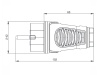 Wtyczka gumowa TAURUS2 16A 2P+Z 230V UNI-SCHUKO IP54 PCE