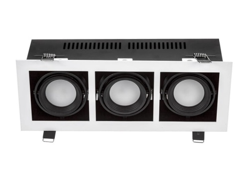 Oprawa do wbudowania MODERN DAY MINI 3xGU10 prostokątna biała-czarna przód.jpg