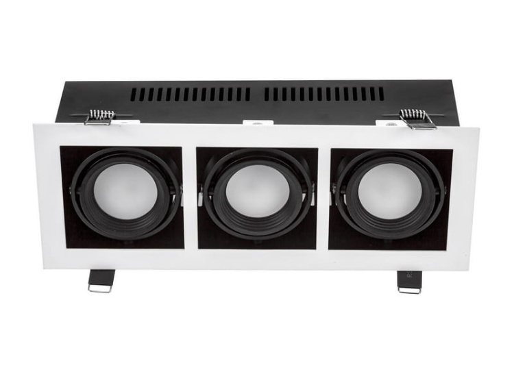 Oprawa do wbudowania MODERN DAY MINI 3xGU10 prostokątna biała-czarna przód.jpg