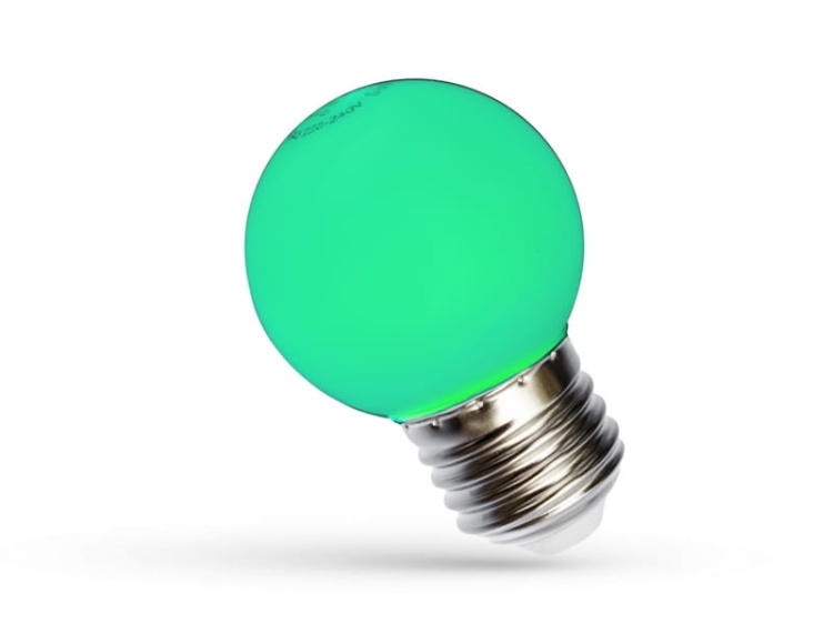 Żarówka dekoracyjna E27 LED KULKA 1W 40lm zielona Spectrum LED.jpg