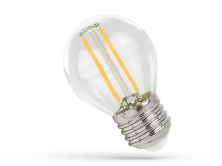 Żarówka dekoracyjna E27 LED KULKA filament 1W 110lm biała neutralna Spectrum LED.jpg