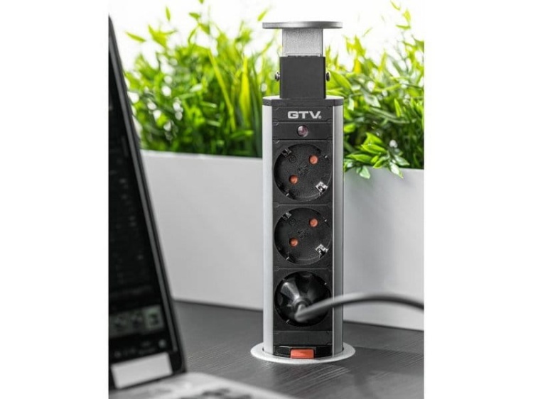 Gniazdo meblowe Ø6cm wysuwane z blatu przewód 1,8m 3x2P+Z schuko srebrny.jpg