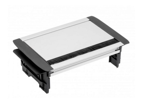 Gniazdo wpuszczane w blat bez kasety przewód 1,5m 3x2P+Z schuko srebrne zamknięte.jpg