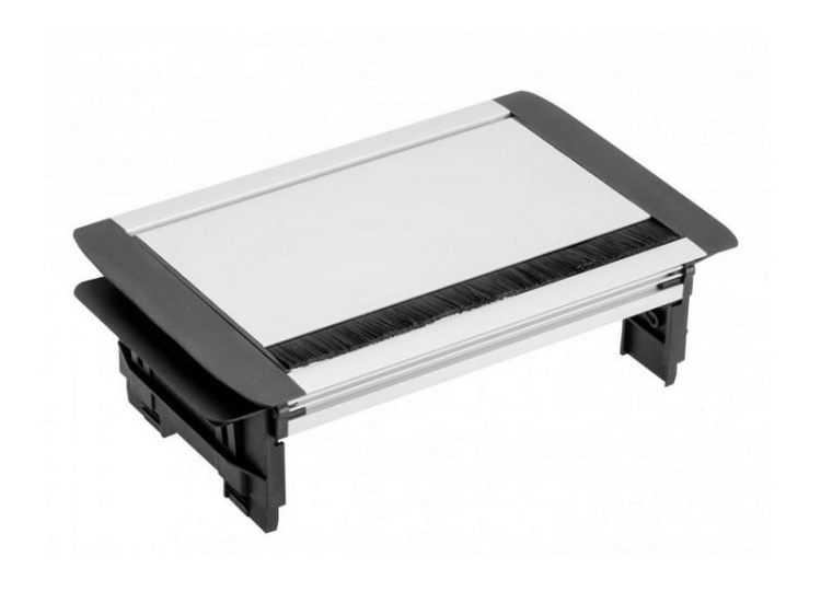 Gniazdo wpuszczane w blat bez kasety przewód 1,5m 3x2P+Z schuko srebrne zamknięte.jpg