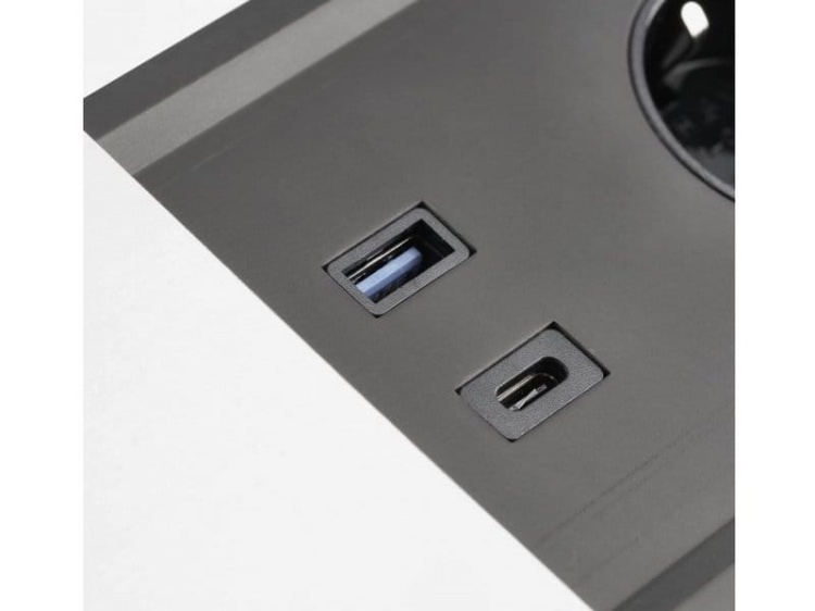 Gniazdo PRESTINO ładowarka USB przewód 1,5m 1xHDMI 1xRJ45 schuko białe porty.jpg