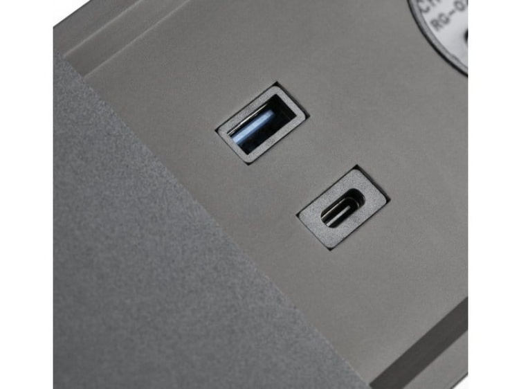 Gniazdo PRESTINO ładowarka USB przewód 1xHDMI 1xRJ45 czarny porty.jpg