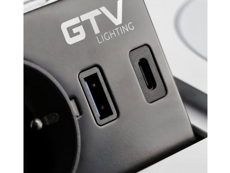 Gniazdo AVARO PLUS ładowarka indukcyjna i USB przewód białe zbliżenie.jpg