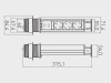 Gniazdo meblowe Ø6cm wysuwane z blatu ładowarka USB przewód schuko srebrne wymiary.jpg