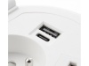 Gniazdo CHARGER+ Ø8cm ładowarka induk. i USB przelotka przewód schuko białe porty usb.jpg