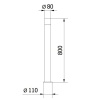 Oprawa ogrodowa LARGO-P 80cm E27 15W IP44 słupek grafit wymiary.jpg