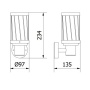 Lampa elewacyjna E27 z transparentnym kloszem wymiar