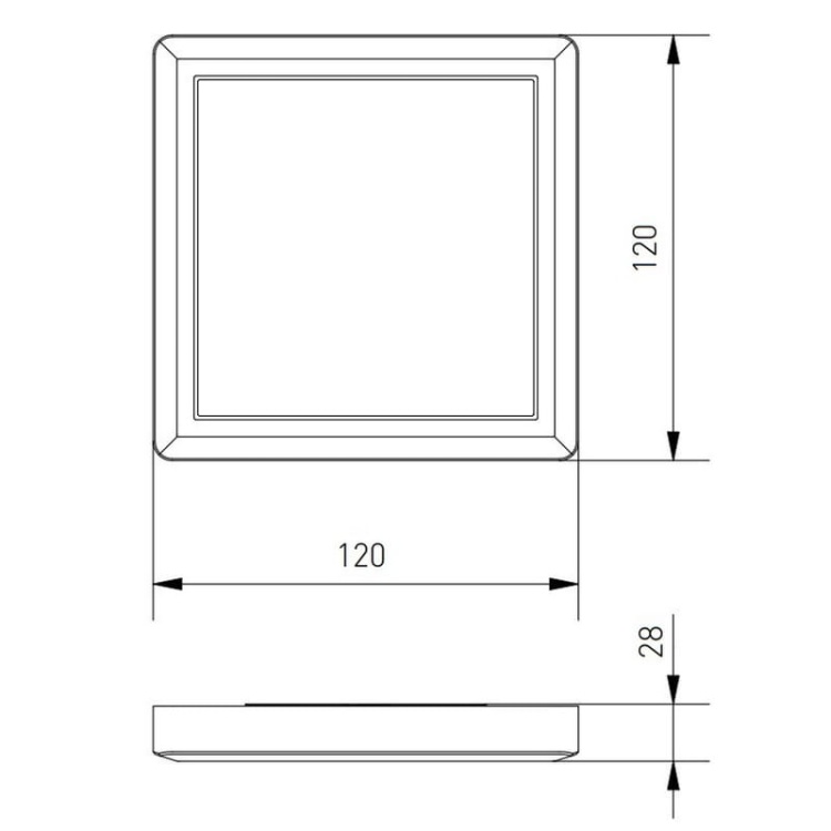 Oprawa LED LOUIS natynkowa kwadratowa IP54 6W 480lm 120° 4000K GTV wymiary.jpg