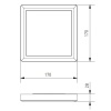 Oprawa LED LOUIS natynkowa kwadratowa IP54 6W 480lm 120° 4000K GTV wymiary.jpg