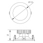 Oprawa LED downlight FARO 10W 4000K 800lm IP20 38° GTV wymiary.jpg