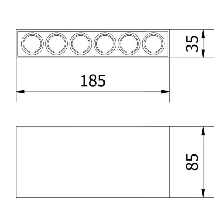 Oprawa natynkowa LED ARTEMIDA 15W 38° 1420lm IP20 4000K biała wymiary.jpg