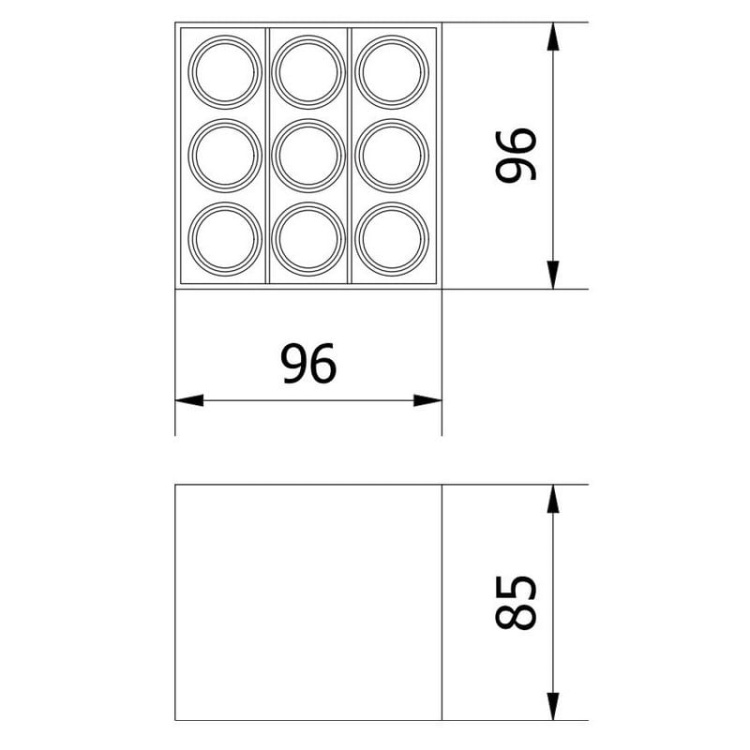 Oprawa natynkowa LED ARTEMIDA 20W 38° 1920lm IP20 4000K czarna wymiary.jpg