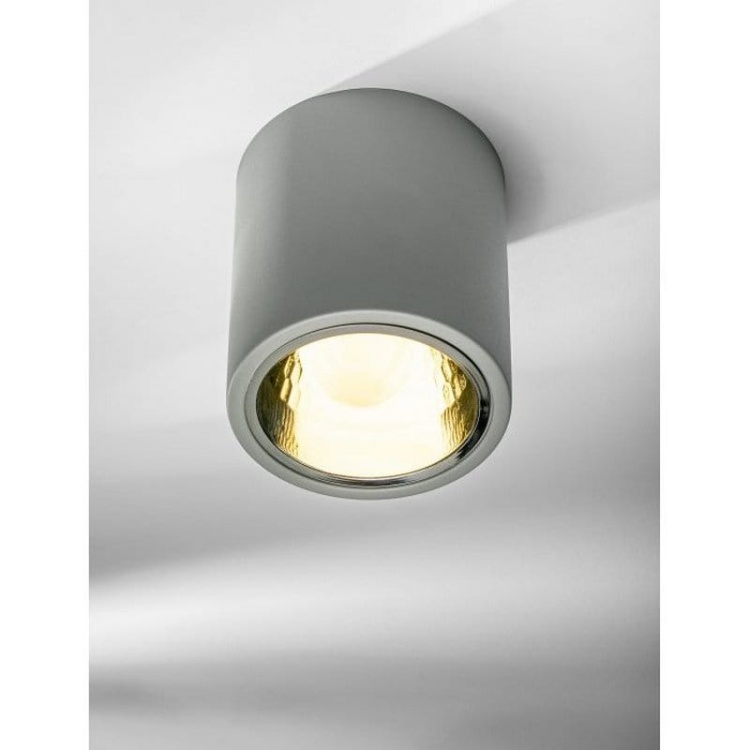 Oprawa natynkowa DRAGO E27 60W IP20 Ø172 szara GTV zaświecona.jpg