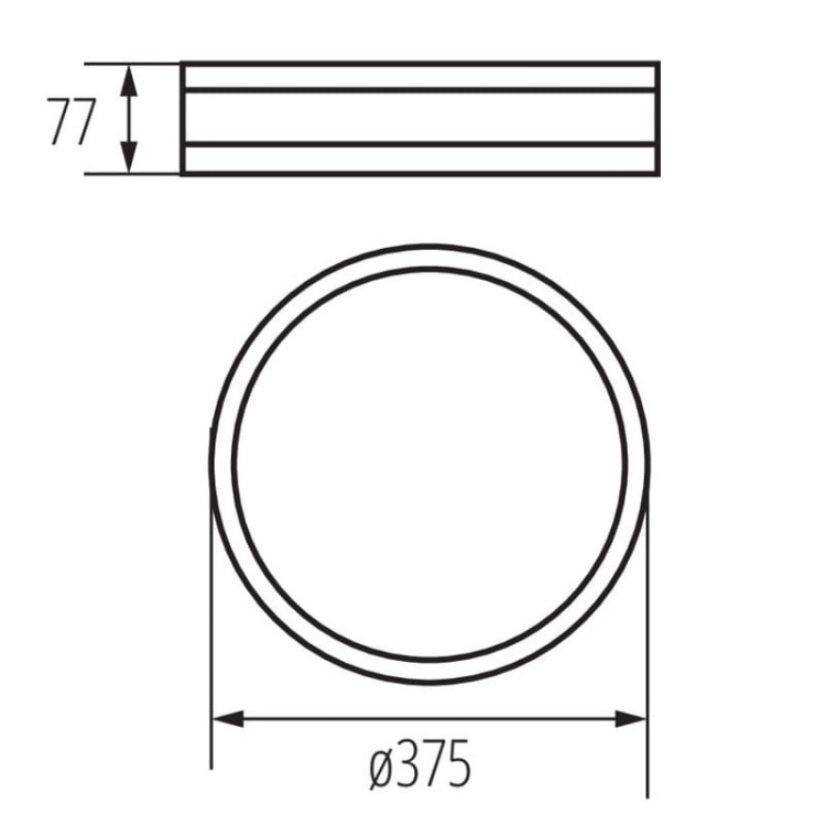 Plafon JASMIN 370-G złoty dąb E27 2x20W Ø375mm Kanlux 36441 wymiary.jpg