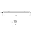Oprawa hermetyczna DUST PROFI LED SLIM IP66 150cm 4000K 6000lm Greenlux wymiary